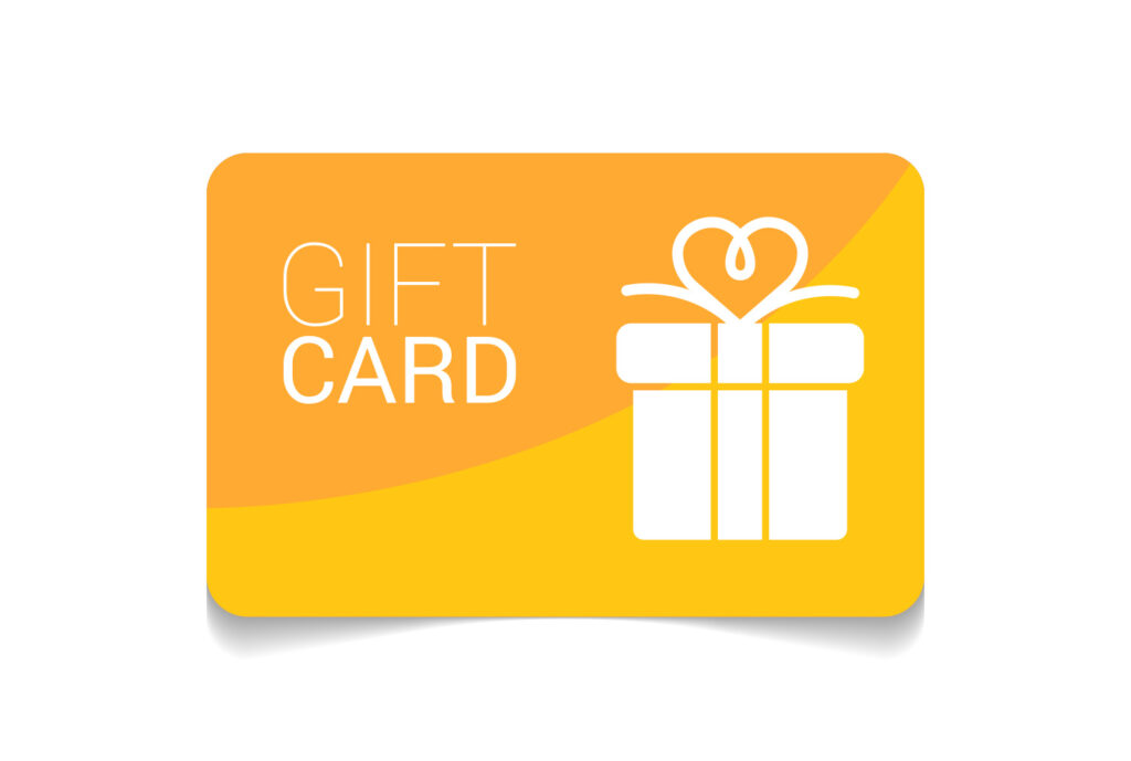 A stock image of a gift card